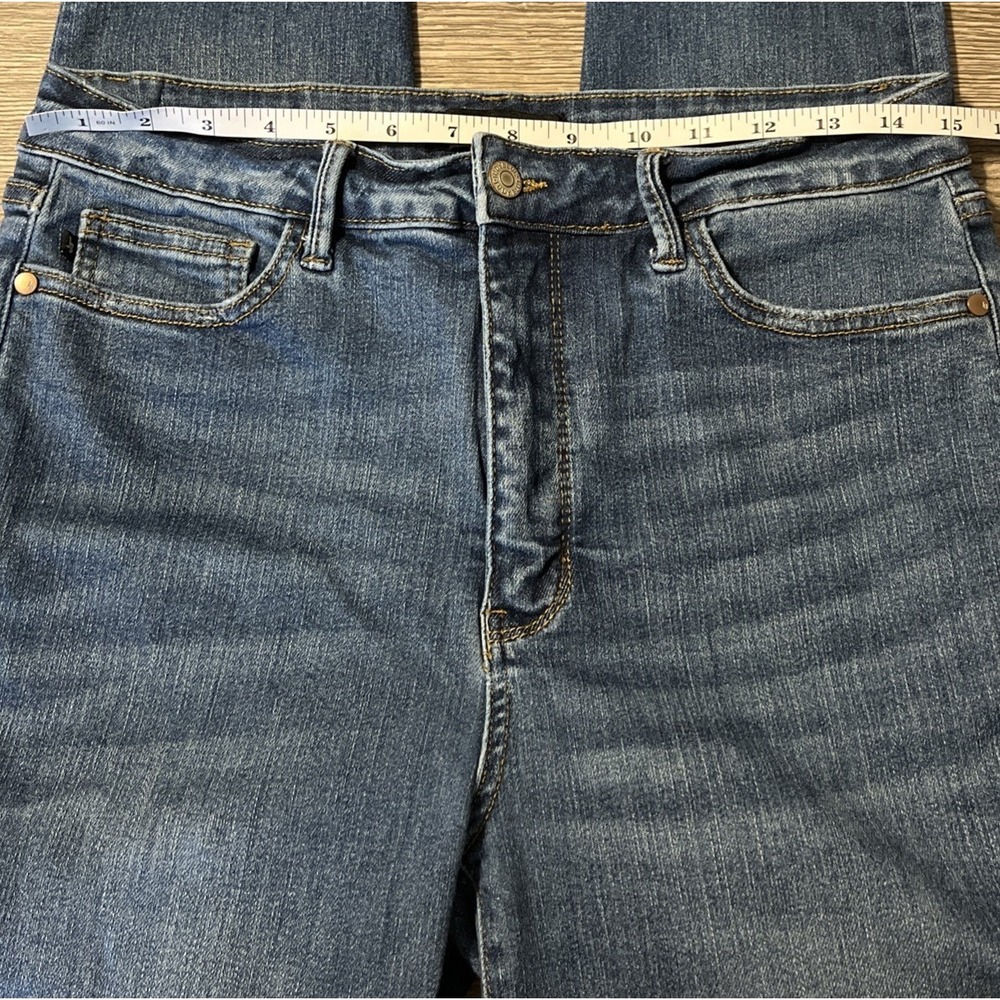 Judy Blue High Waisted Frayed Slit Hem Skinny Fit Jeans Size 13/31 (30x28) - Picture 5 of 10